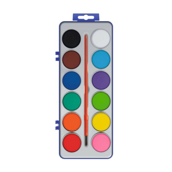 ACUARELA ESTUCHE X12 COLORES +PINCEL